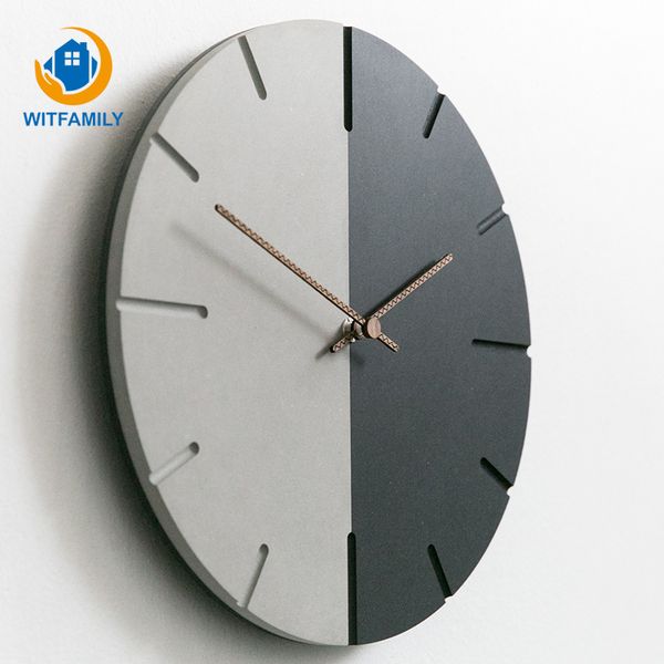

modern minimalist fashion nordic mute wall clock home living room bedroom american clock retro wall home decoration