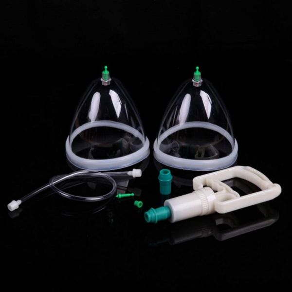 

vacuum pump cupping set dual suction cups female breast enhancer nipple bra bigger buttocks up size enlargement enhancement 2pcs
