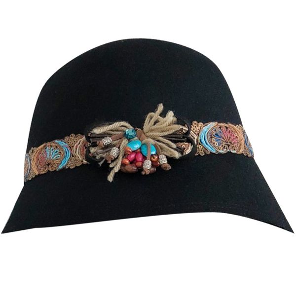

korean casual hat woolen british dome hat female wild fisherman hat, Blue;gray