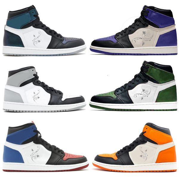 

new og 1 bred toe barons chicago royal mens jordon basketball shoes 1s designer sneakers trainers women sports shoes pine green court purple