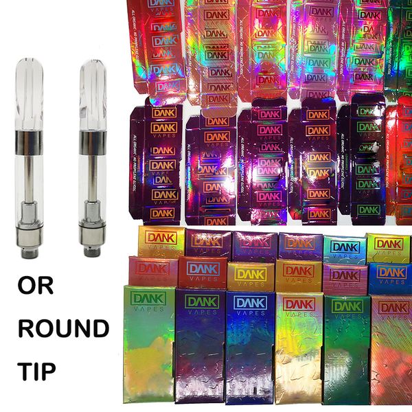 

Новые Данк Vapes 3D голографические Упаковка Empty Керамические катушки Vape картриджи 510 Ecig Испаритель Pen густое масло Форсунки Одноразовая Пресс в
