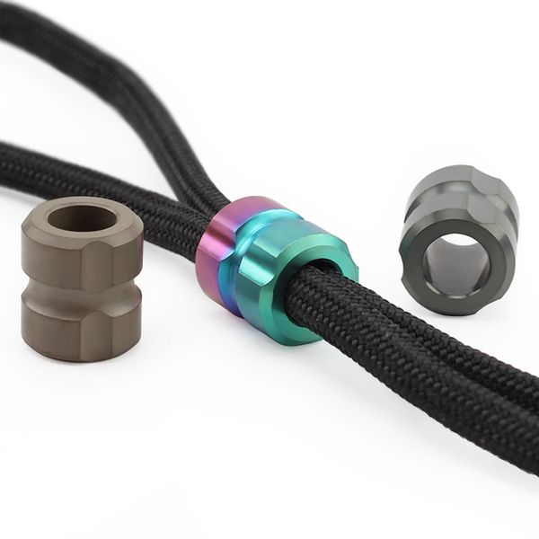 

1pcs titanium alloy knife beads gray paracord bead umbrella rope edc diy pendant edc