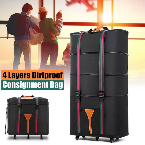 

4 слоя выдвижной складной партии камера дорожная сумка водонепроницаемый оксфорд хранения чемодан сумки