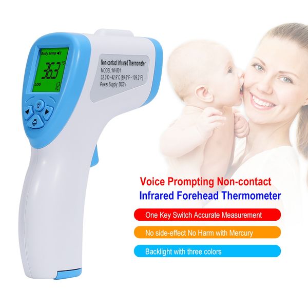 

baby forehead thermometer digital led fast accurate measurement household baby non-contact infrared thermometer electronic, Black;white