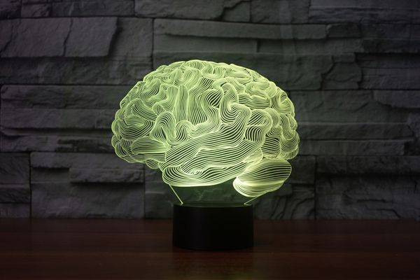 

seven neon]brian shape acrylic 7colors desk lamp 3d lamp novelty gift led night light millennium falcon light