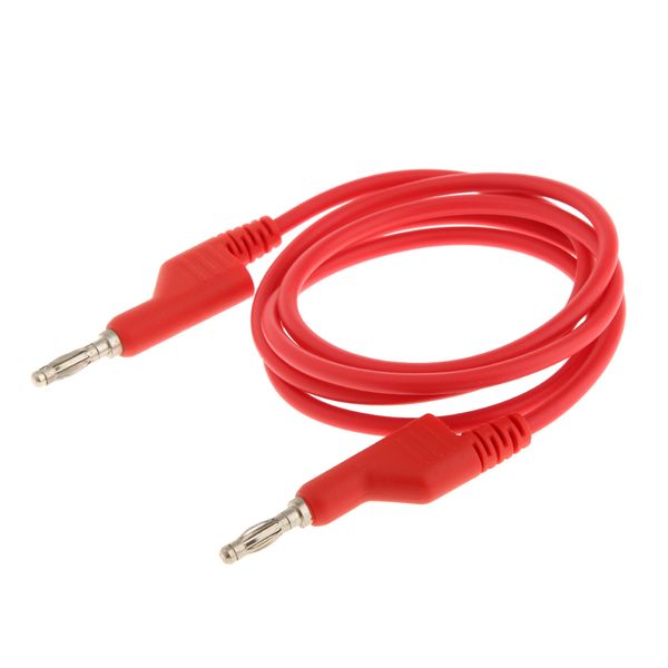 

copper 1m 25a stackable 4mm banana plug multimeter test cable cord red