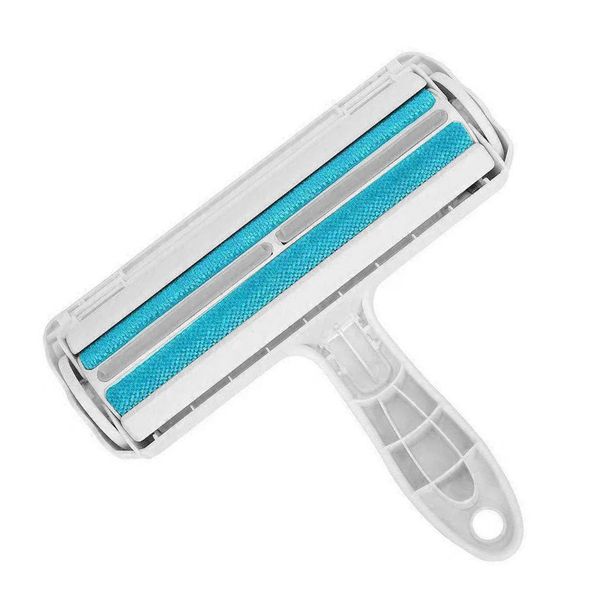 

2-way pet hair remover roller lint sticking roller removing dog cat hair from furniture carpets clothing one hand operate