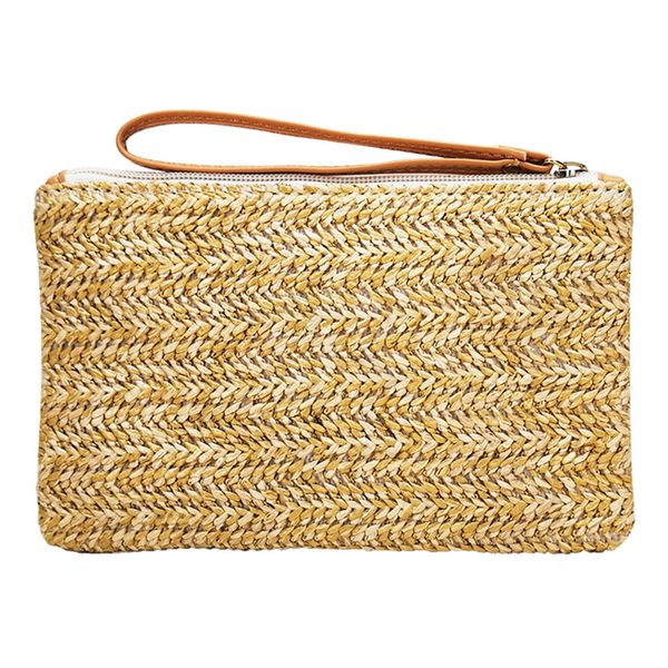

2019 new summer style solid weaving beach woven bag fashion women handmade straw female mini purse bag pocket #40