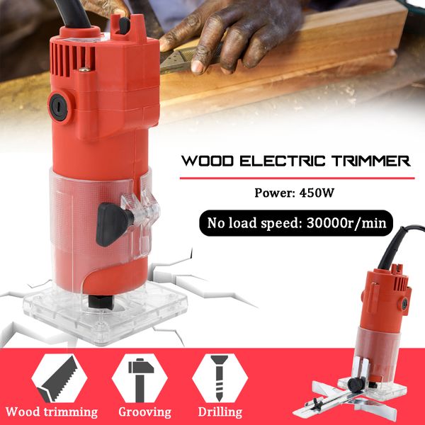 

electric hand trimmer router wood carving machine flip board woodworking milling engraving slotting trimming aluminum alloy