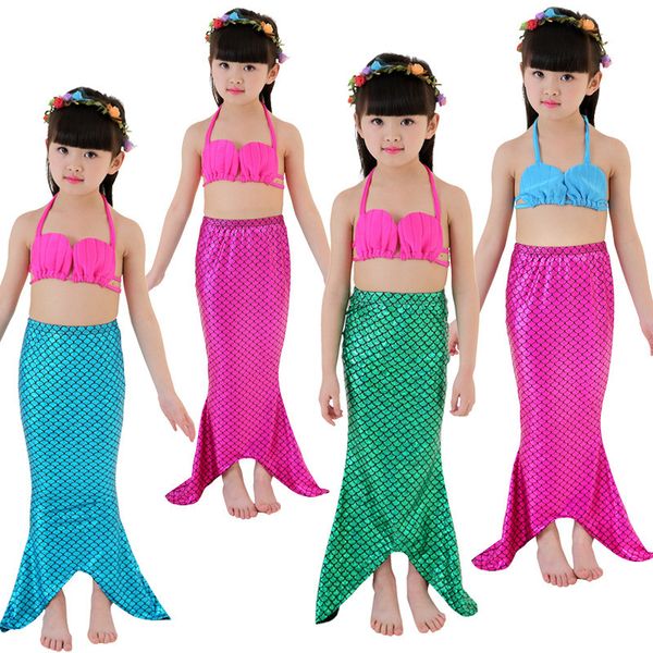 

girls mermaid swimwear 3pcs girls fancy cut mermaid tail swimsuit bikini set kids mermaid tail baby girls swimming bathing suit swimsuit