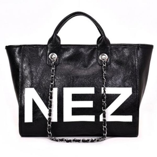 

abdb-new wave korean version of the simple wild shoulder bag chain portable large capacity tote bag