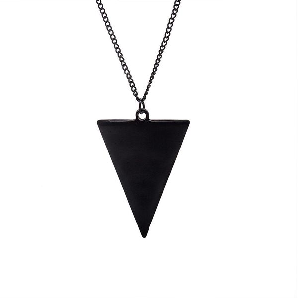 

triangle geometric necklace wholesale link chain long necklaces, Silver