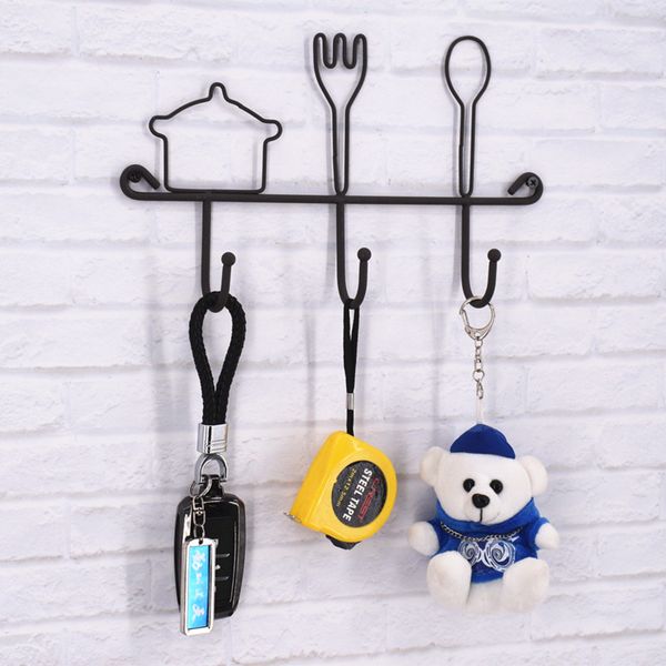 

iron art feature modelling key holder with 3 hook clothes hook towel wall coat and hat home drawing room decoration