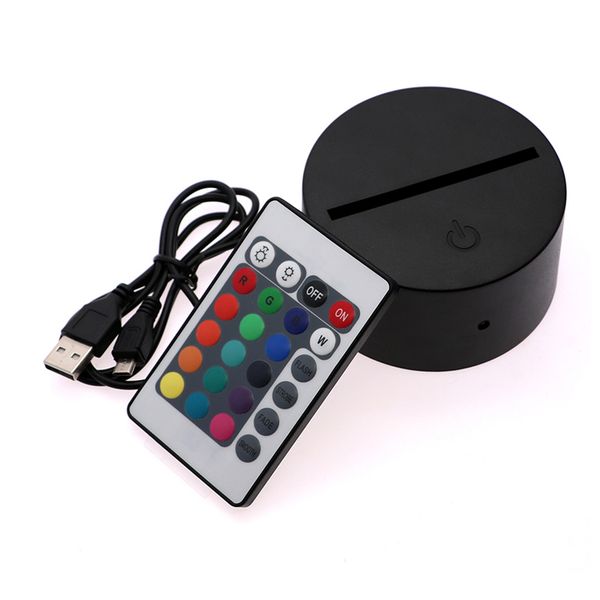 

rgb lights светодиодные лампы цоколь для 3d illusion лампы 4 мм акрил световая панель aa батареи или dc 5v usb 3d ночи зажигает сша шток