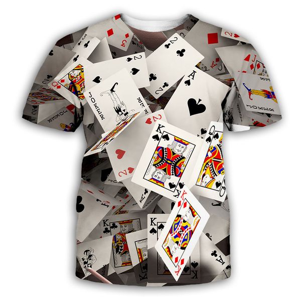 

2020 fashion men s luxury mens designer t shirts t shirt tshirt personality 3d printer poker t-shirt mens clothes clothing tee shirt, White;black