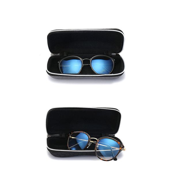 

black glasses case portable eye glasses sunglasses holder box cover women men fashion case cloth contacts eyewear accessories, Silver