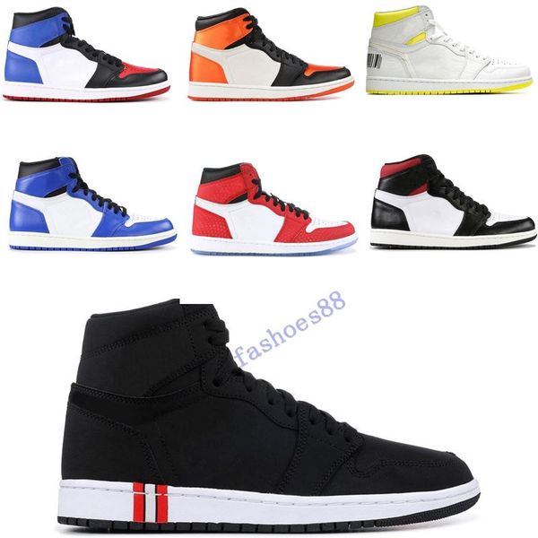 

2020 mens basketball shoes 1s obsidian unc fearless first class flight phantom turbo green 1 backboard sport sneaker trainer size 5.5-12
