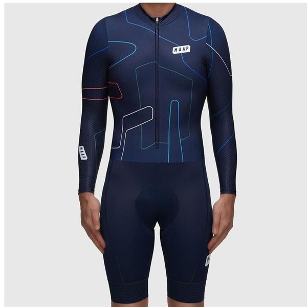 

maap 2020 summer mens cycling bicicleta triathlon cycling jersey long sleeve mtb bike skinsuit ciclismo sports swimming running, Black;blue