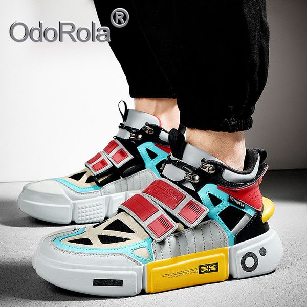 

skateboarding shoes brand mens casual shoes chunky sneakers high superstar sport large size vulcanized trending, Black
