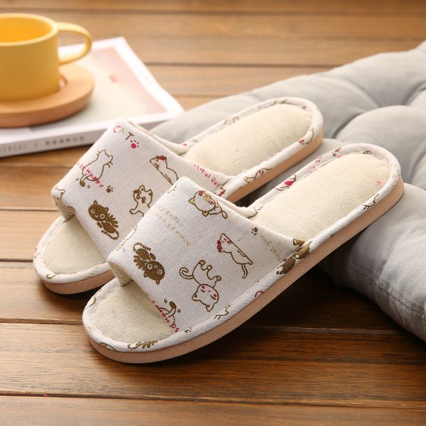 

натуральная конопля домашние тапочки крытый пол бытовая обувь тихий пот тапочки для летних женщин шлепанцы сандалии тапочки, Blue;gray