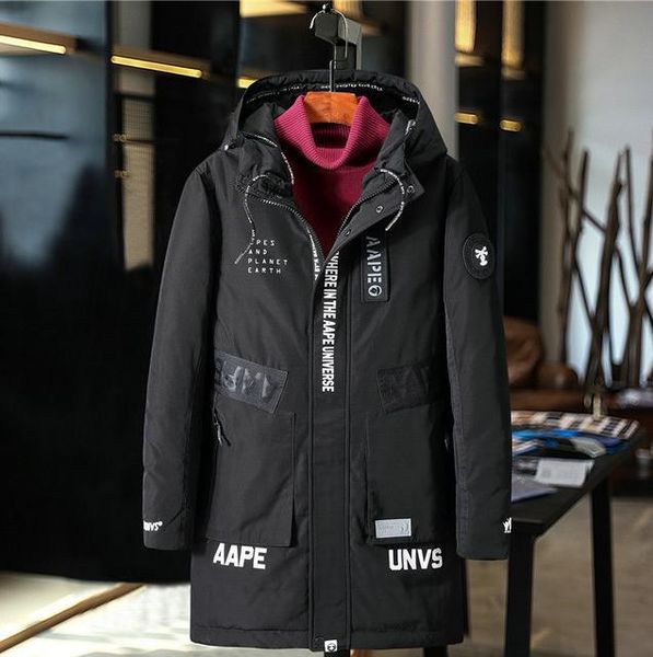 

aape italian designer men jacket slim fit brand selling luxury coat quality cotton leisure loose coats riding couple boutique splice jacket, Black