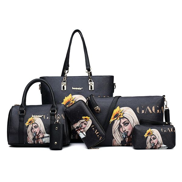 

miwind женщины сумки 2019 new кожа pu crossbody плечо сумки для женщин печати шесть комплектов моды functional большой вместимости