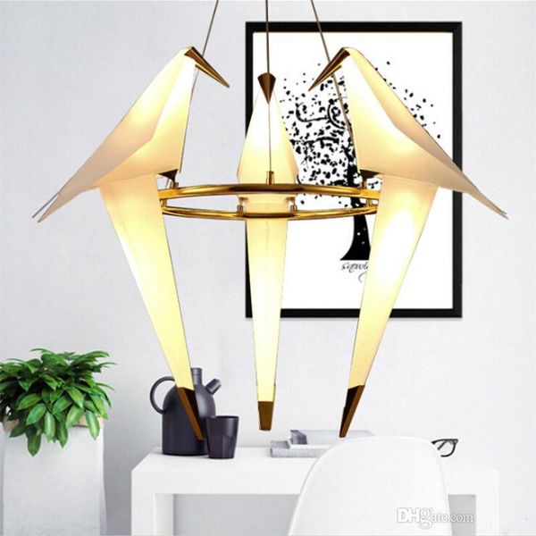 Nordic Thousand Paper Crane Bird Pendant Lights Led Lamps For Dining Room Bedroom Living Room Decor Cafe Gold Hanging Fixtures Uk 2019 From Topmeed