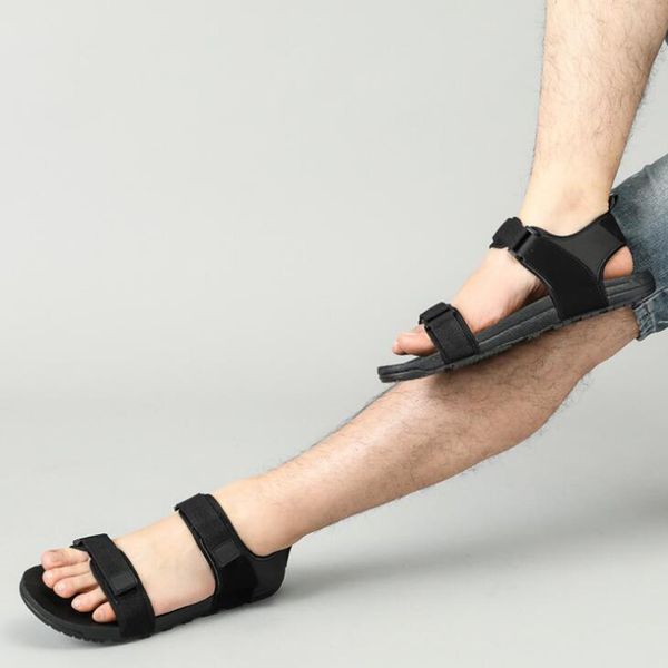 

men sandals summer beach sandals men casual black shoes vietnamese size 35 - 44