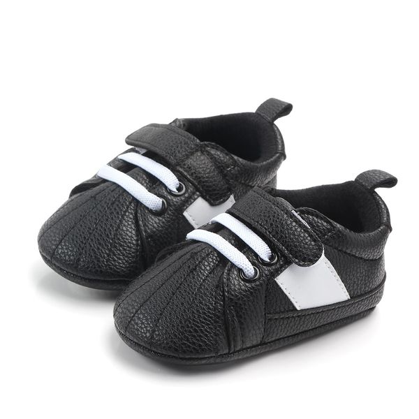 

boys and babies leisure simple sports pure pu magic sticking bottom anti-skid and air-permeable walking shoes