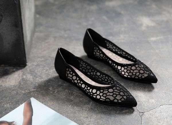 

new fashionable women flat shoes, Black
