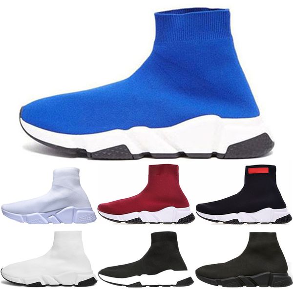 

designer blue boot for women men fashion speed trainer all red triple black white flat casual shoes sock boot mens womens sneaker shoes
