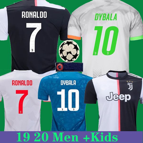 

cristiano ronaldo soccer jersey juventus jersey 4th dybala buffon mandzukic de ligt thailand 19 20 football shirt kit kids soccer uniform, Black;yellow