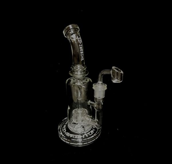 instagram best Torus Glass Bong Torus Recycler bicchiere da fumo Bong per pipa ad acqua fab egg dab rig vetro Narghilè 14,4 mm Giunto