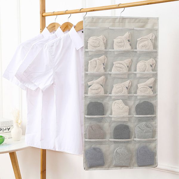 

wardrobe storage bag foldable hanging organizer underware bra socks multi pockets bag oxford fabric hang storage organizer