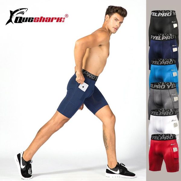 

men summer quick dry running shorts compression training tights crossfit fitness short pants sports bodybuilding tight pants, White;black