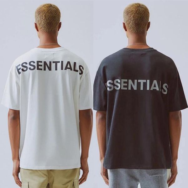 

2019 hip hop 6th fear of god essentials 3m reflective tee skateboard cool tshirt fog men women cotton short sleeve casual t shirt, White;black