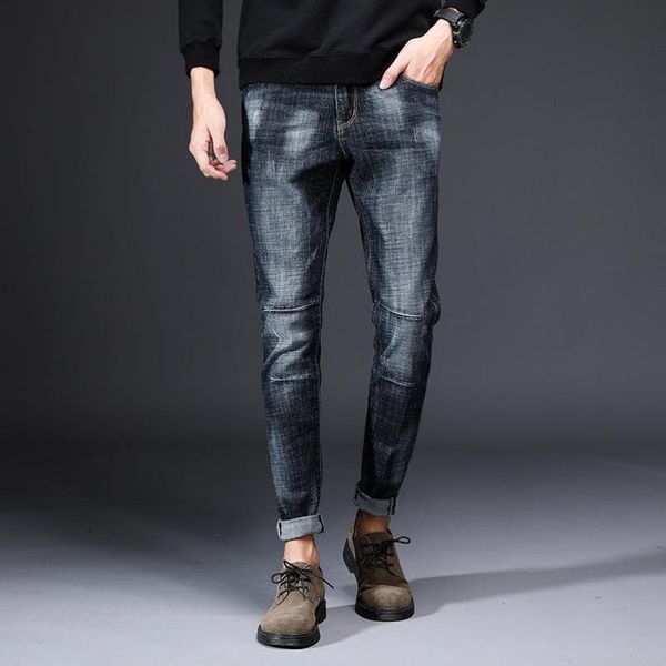 

2019 popular new design men's casual stretch spring thin jeans, Blue