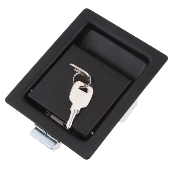 

rv camper trailer paddle entry door lock latch handle knob deadbolt, black