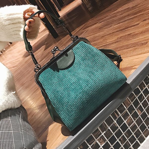 

vintage seashell bag fo rwoman fashion velvet tote ladies solid color wild messenger bag luxury handbags women bags designer