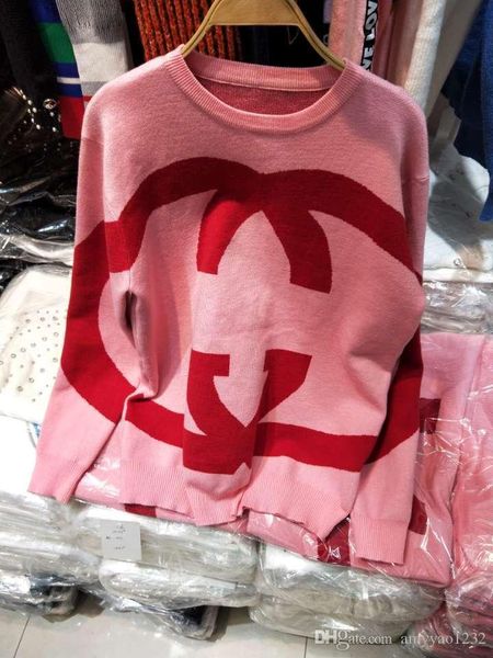 

1128 2020 осень бесплатная доставка бренд же стиль пуловер красный свитер роскошная мода женская одежда цянь, White;black