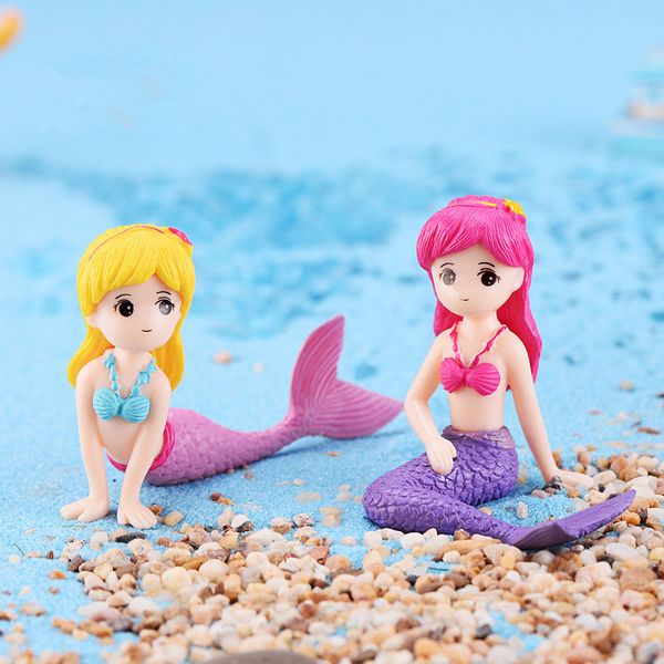 

cute mermaid fairy garden figurine home decoration accessories modern miniature garden diy crafts ornament gift