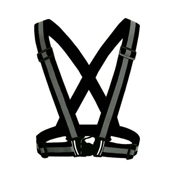 

motocycle jacket reflective vest high visibility waistcoat outdoor cycling hiking safety jacket tank outdoor sportswear zi, Black