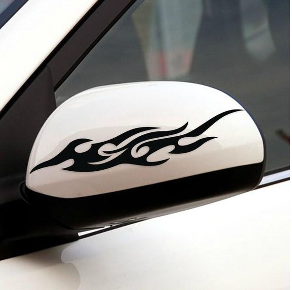 

040 reflective flame car sticker bumper car sticker scratch light eyebrow sticker
