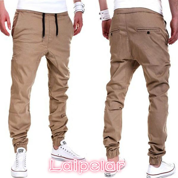 

mens joggers 2020 brand male trousers men pants casual solid pants sweatpants jogger khaki black large size 4xl laipelar
