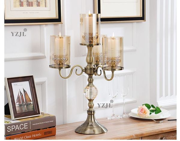 

metal crystal light table lamp american living room table lamp swing club room table lights candlestick luxury home decoration