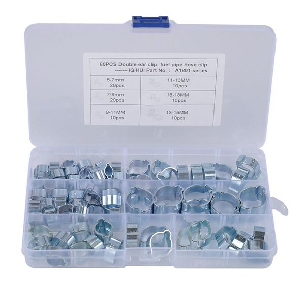 

carbon steel plated blue and white zinc clamp set buckle galvanized binaural clamps fuel pipe hose clamps liquid pipe joints