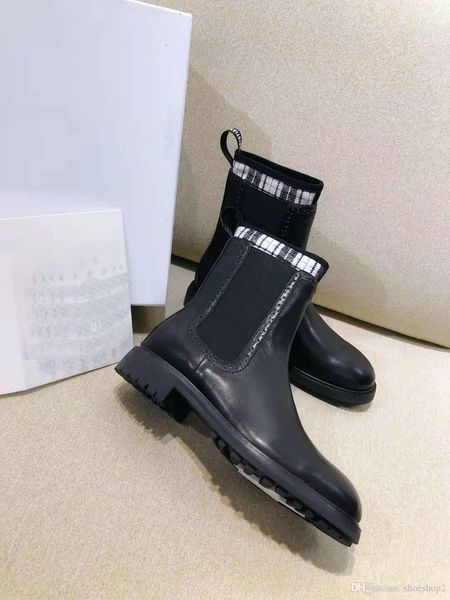 

мода кожа звезда женской обуви женщины кожа короткой осень зима лодыжка мода бренд женская обувь, Black