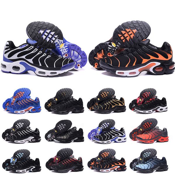 

New Arrival Chaussure TN Plus Running Shoes For Men Outdoor Triple Black White Hot Mens Trainers Hiking Sports Athletic Sneakers Size 7-12