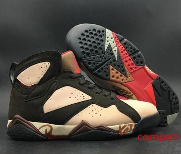 

with box patta x 7 og sp shimmer tough red velvet men basketball shoes brown crimson sports sneakers ment