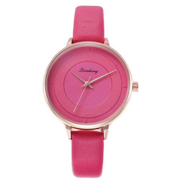 

sell fashion small fresh student belt watch personality round embossed fashion quartz watch wristwatch clock gift #w, Slivery;brown